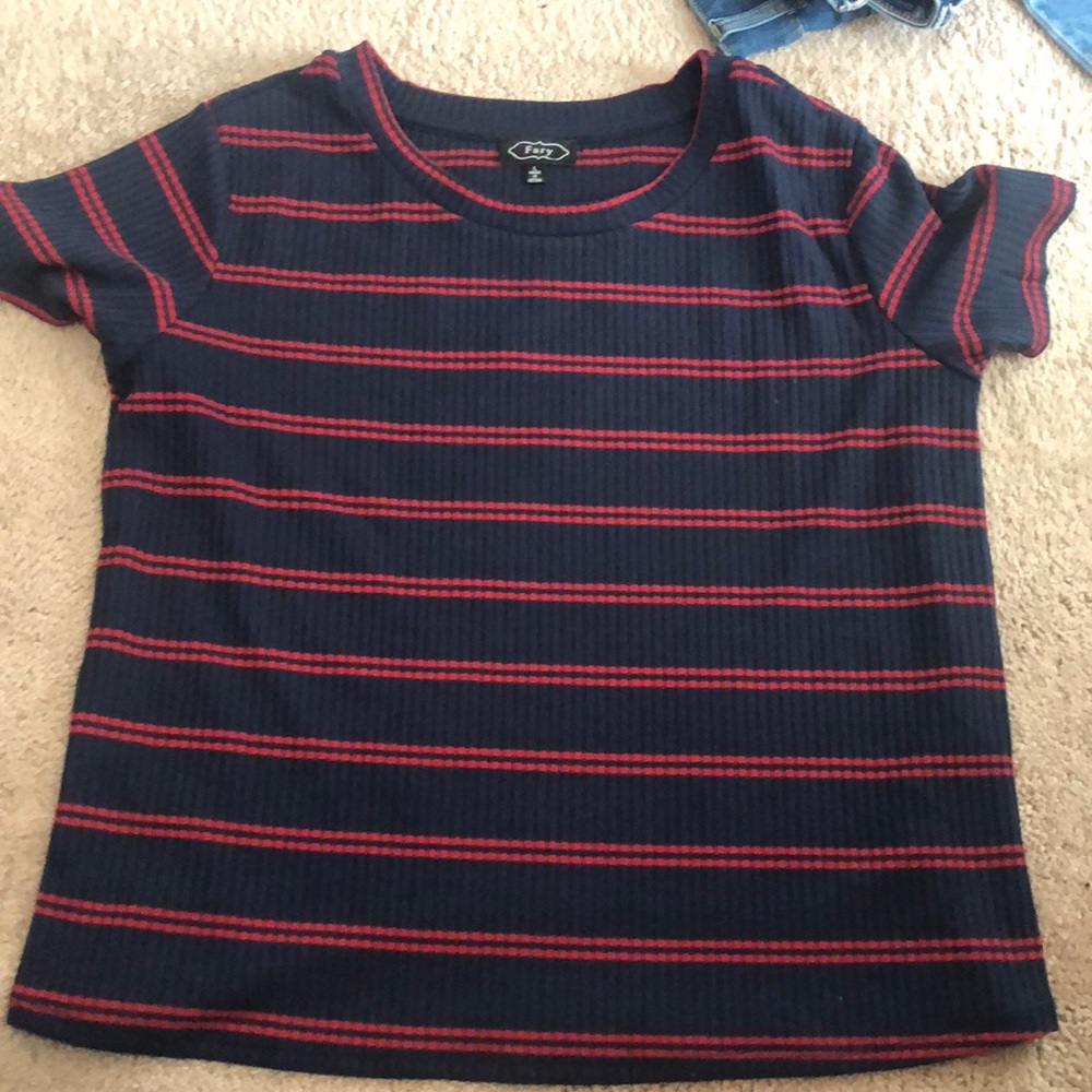 Large striped shirt